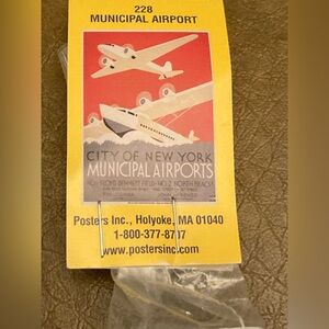 City of N.Y. Municipal Airports Vintage Poster